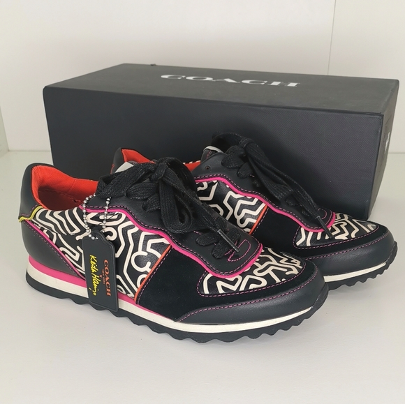 Coach Keith Haring Carter Runner Shoes - Picture 1 of 14